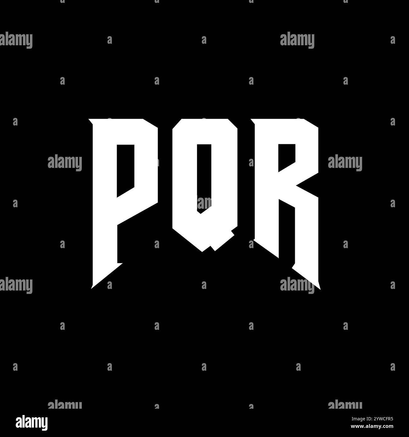 PQR letter logo design for technology company. PQR logo design black ...