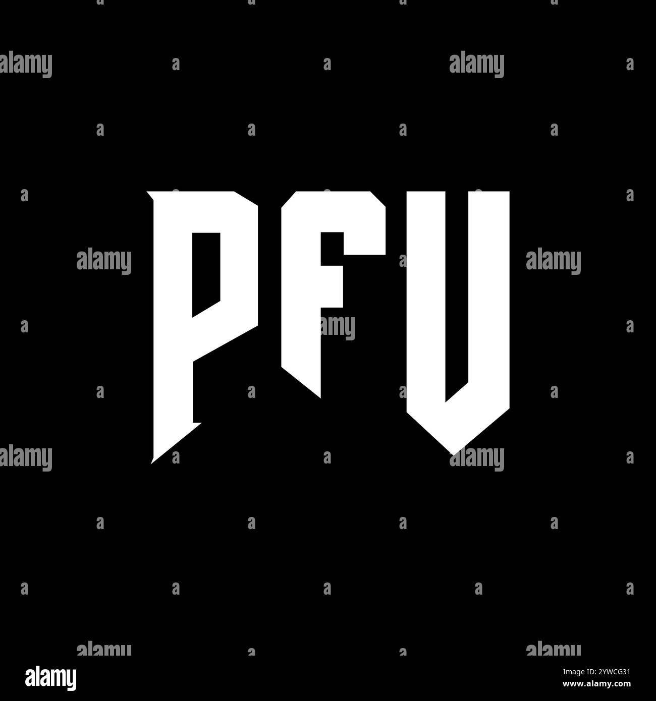 PFU letter logo design for technology company. PFU logo design black ...