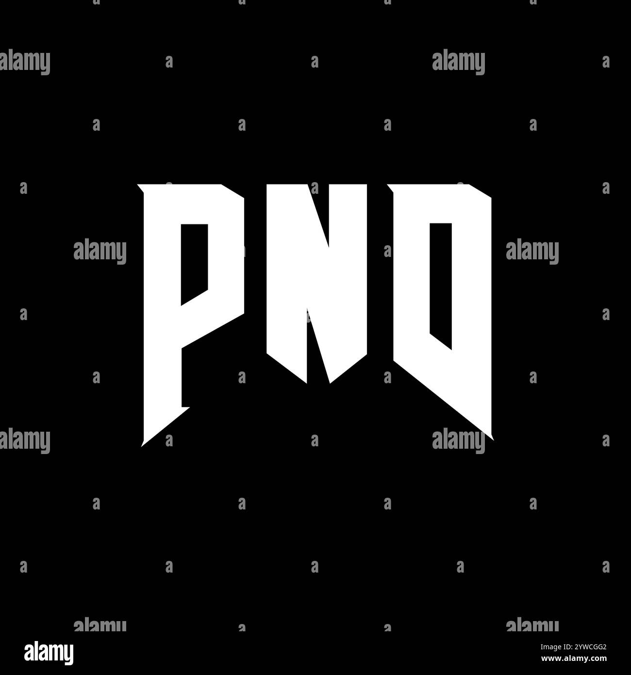 PND letter logo design for technology company. PND logo design black