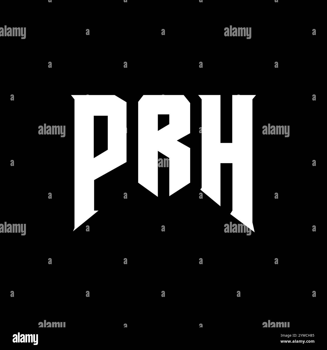 PRH letter logo design for technology company. PRH logo design black ...