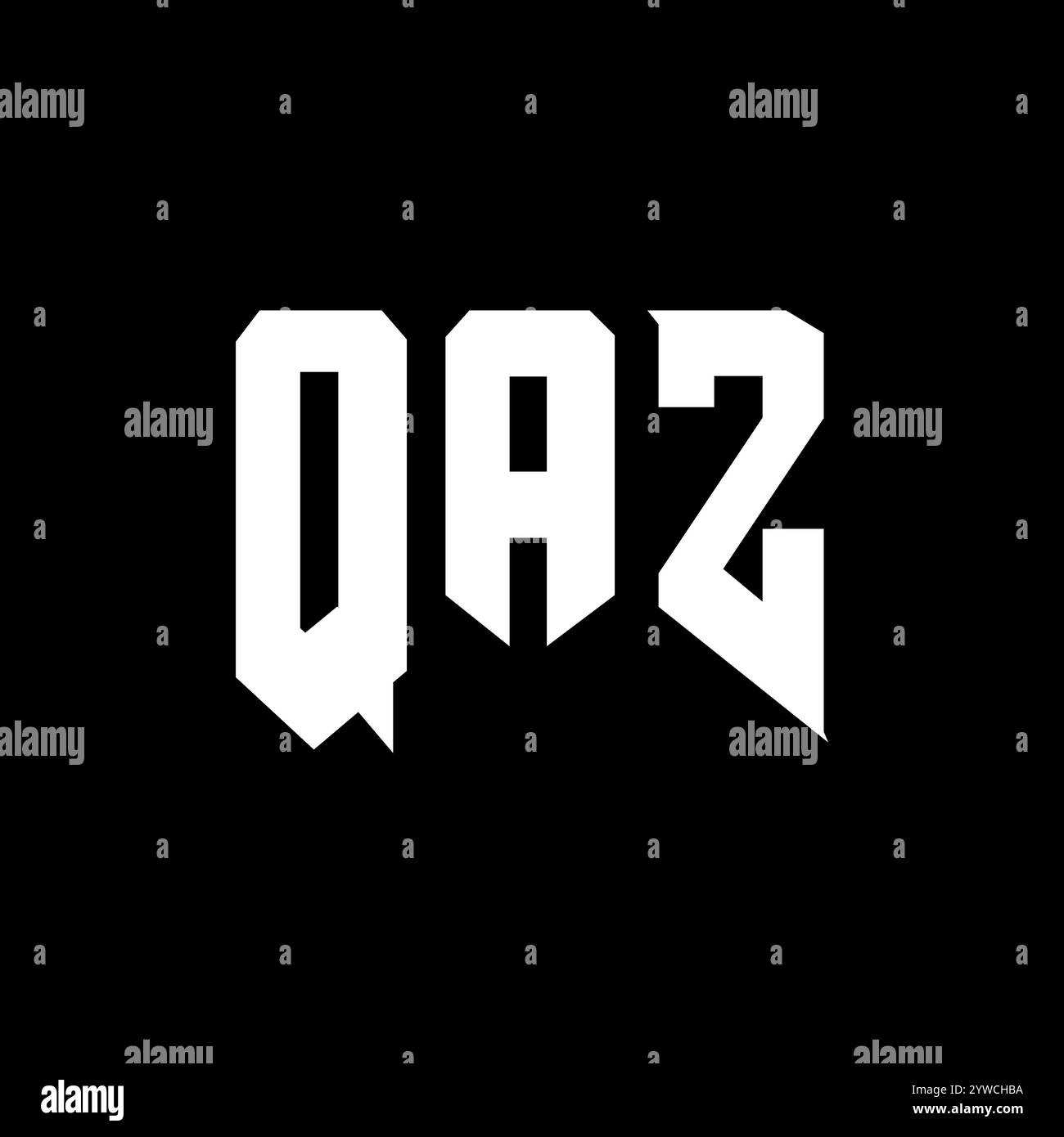 QAZ letter logo design for technology company. QAZ logo design black ...