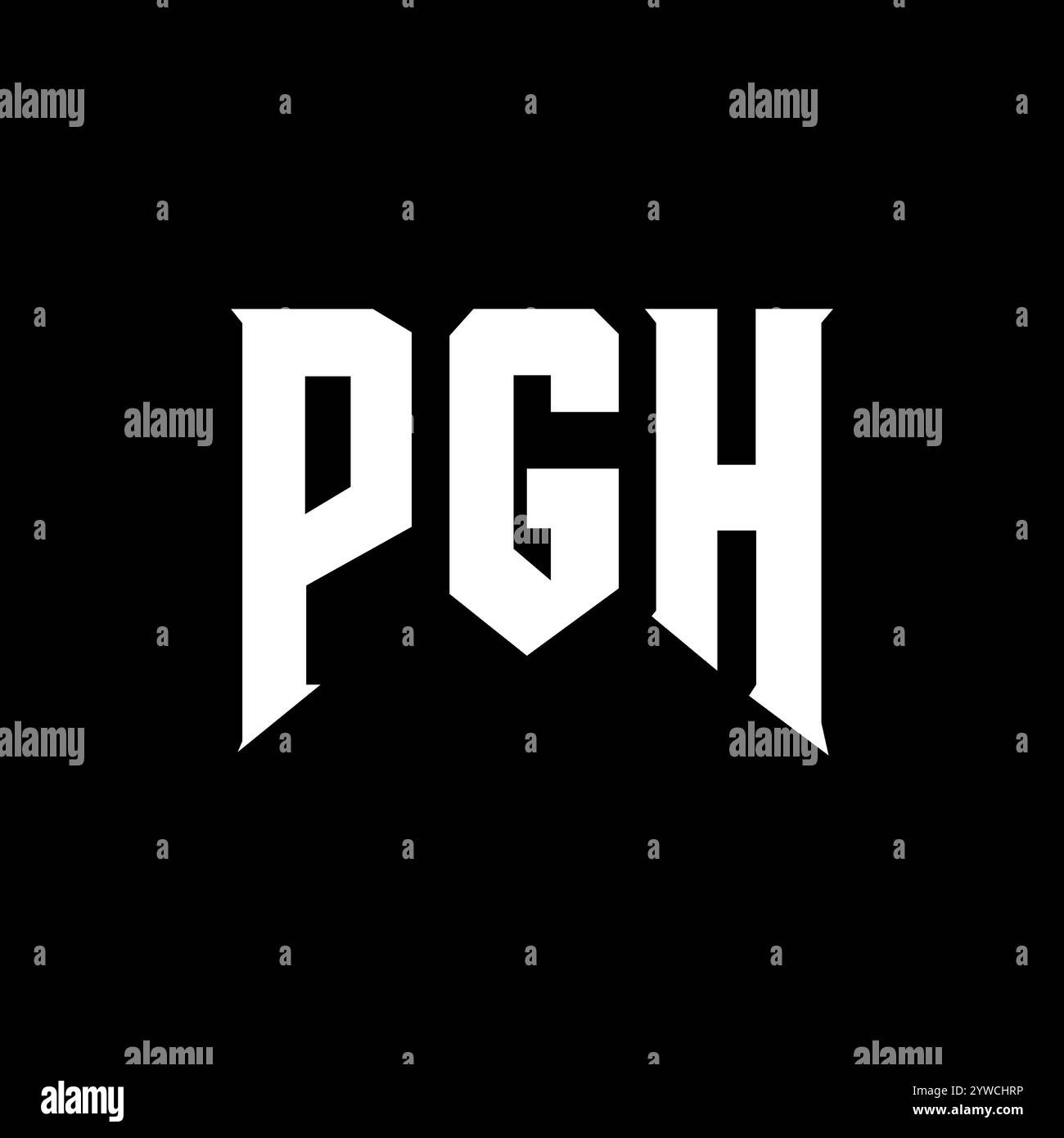 PGH letter logo design for technology company. PGH logo design black ...