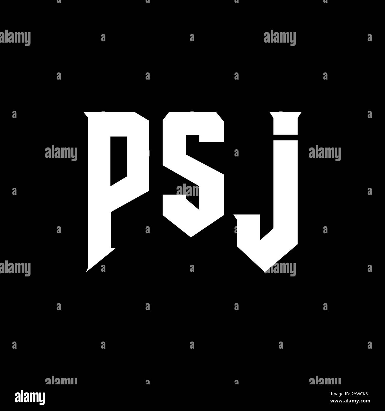Psj logo design Stock Vector Images - Alamy