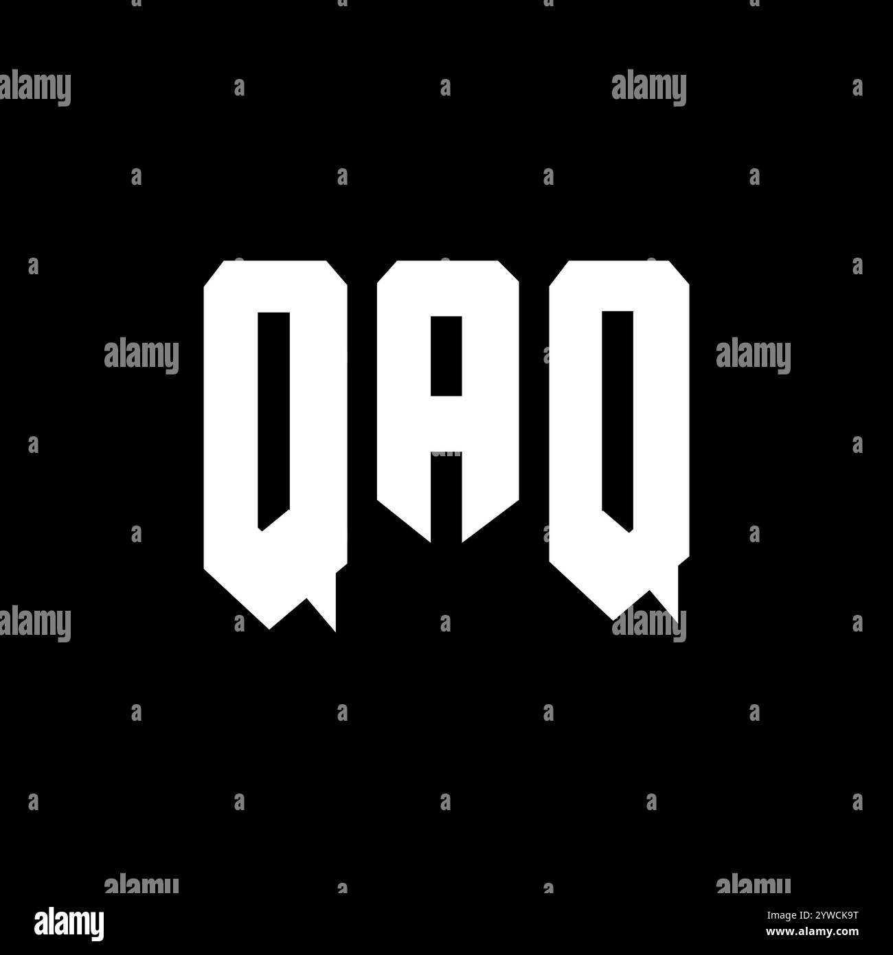 QAQ letter logo design for technology company. QAQ logo design black ...
