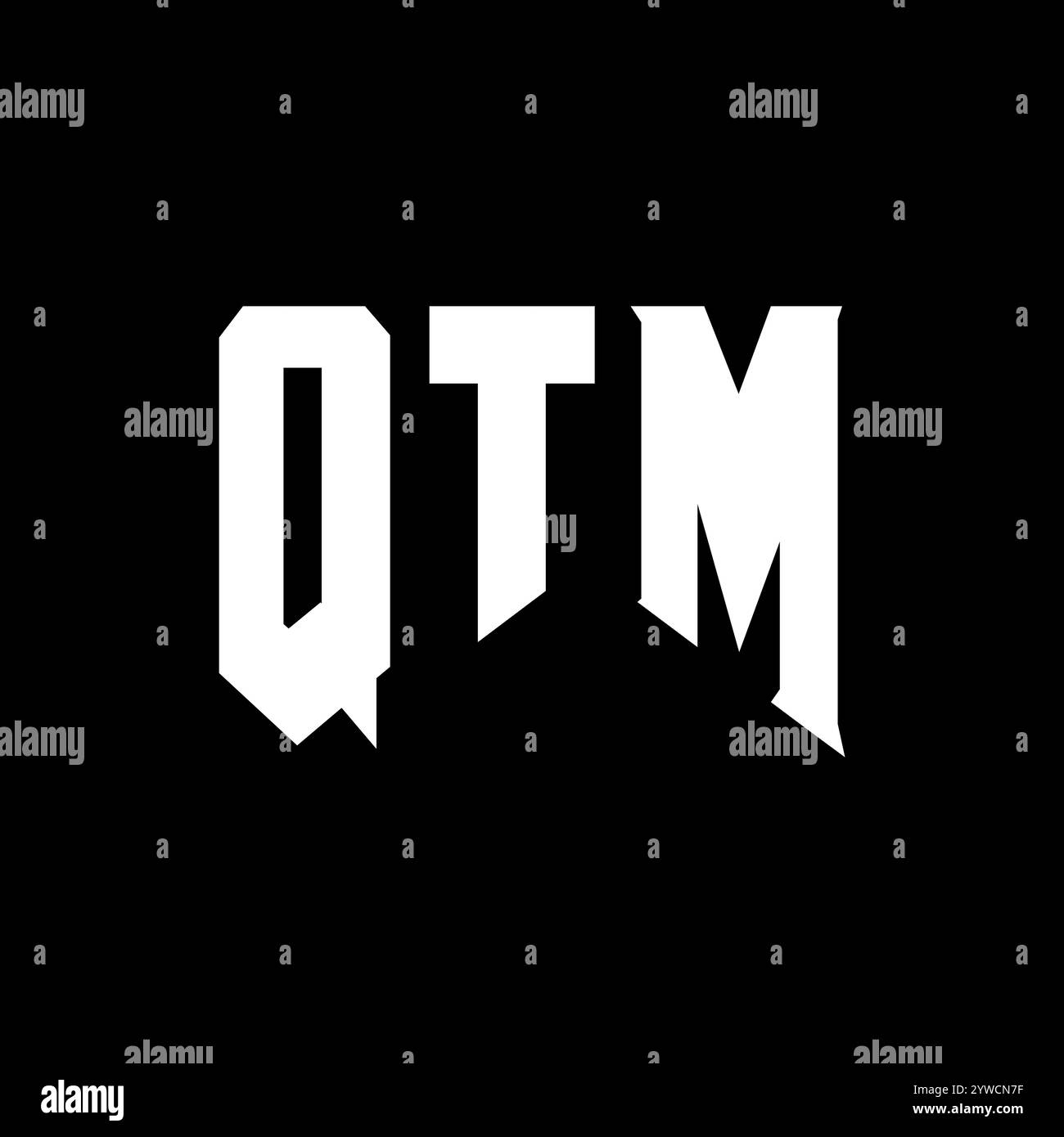 QTM letter logo design for technology company. QTM logo design black ...