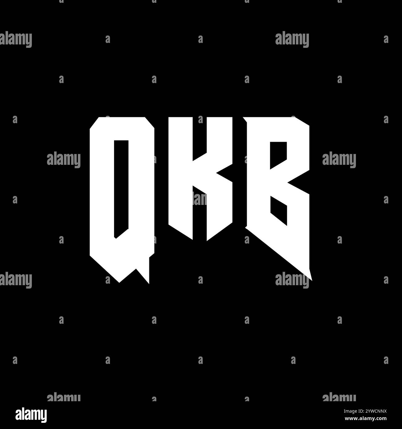 QKB letter logo design for technology company. QKB logo design black ...