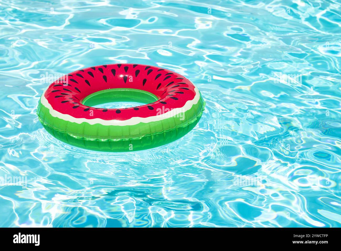 Circle ring in swimming pool. Summer background. Summer backdrop ...