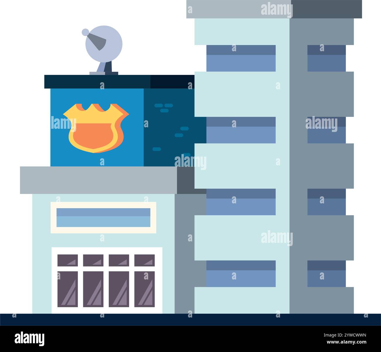 Building of the police department Stock Vector Images - Alamy