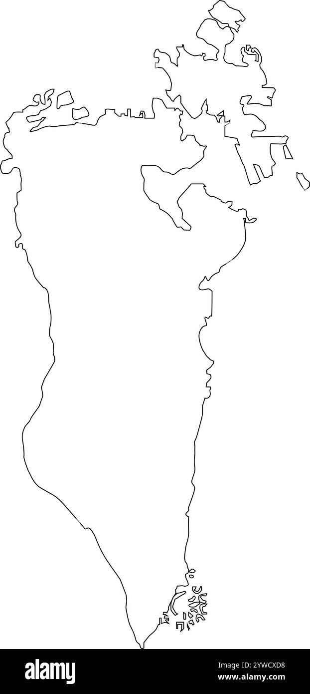 Bahrain outline map hi-res stock photography and images - Alamy