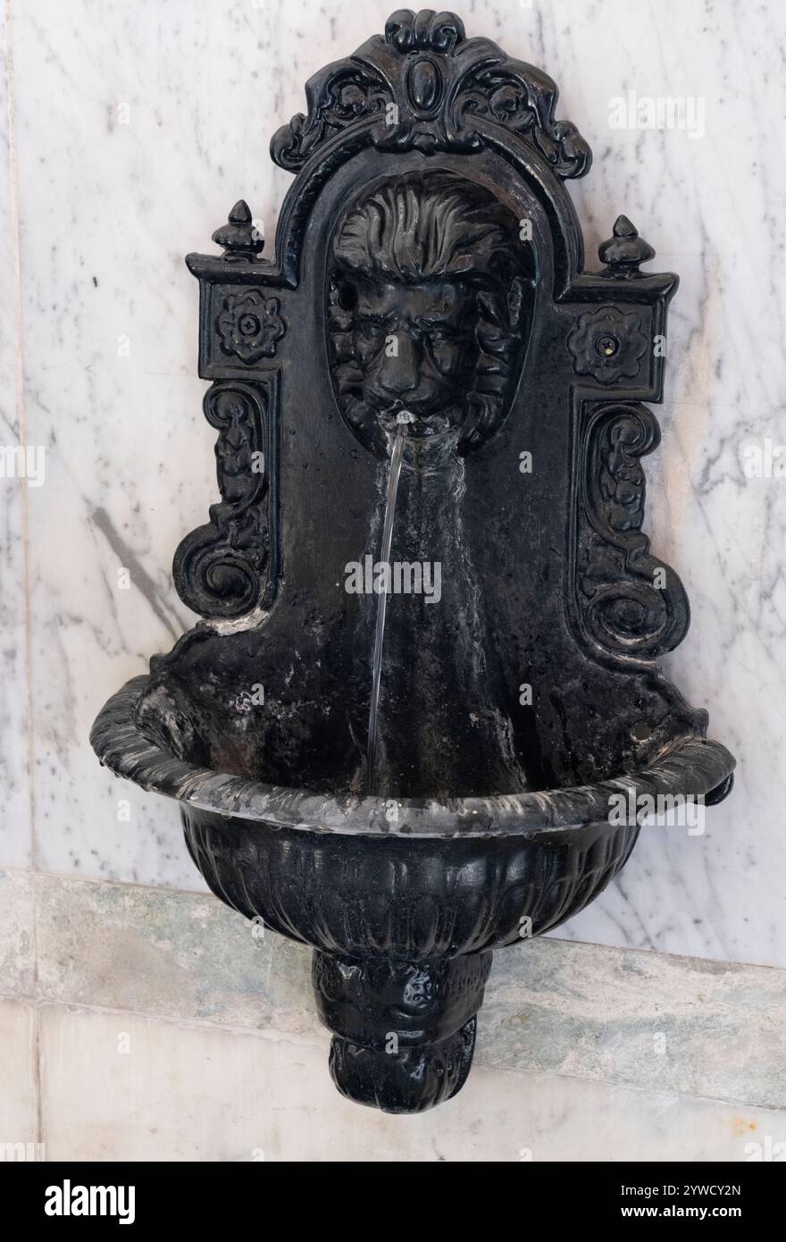 Water fountain inside the Pump Room of the Natural Mineral Baths