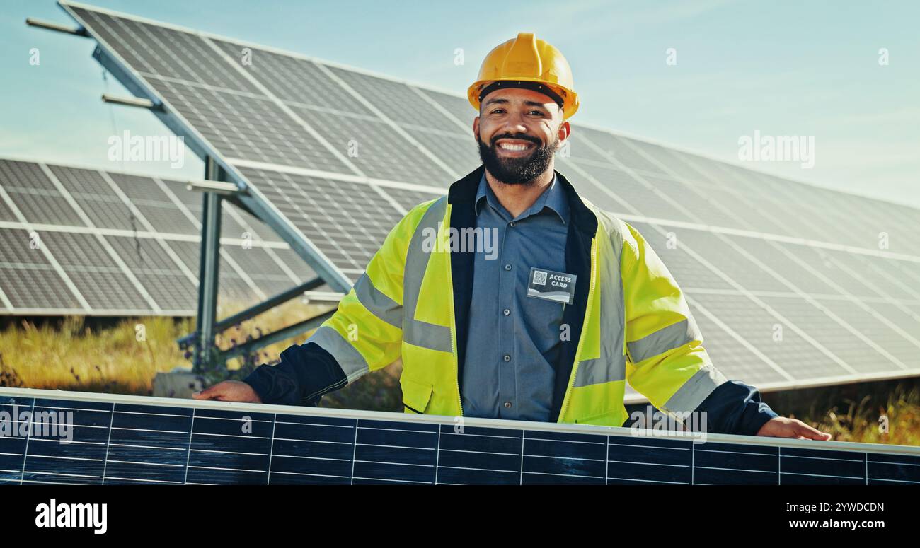 Portrait solar farm worker hi-res stock photography and images - Alamy