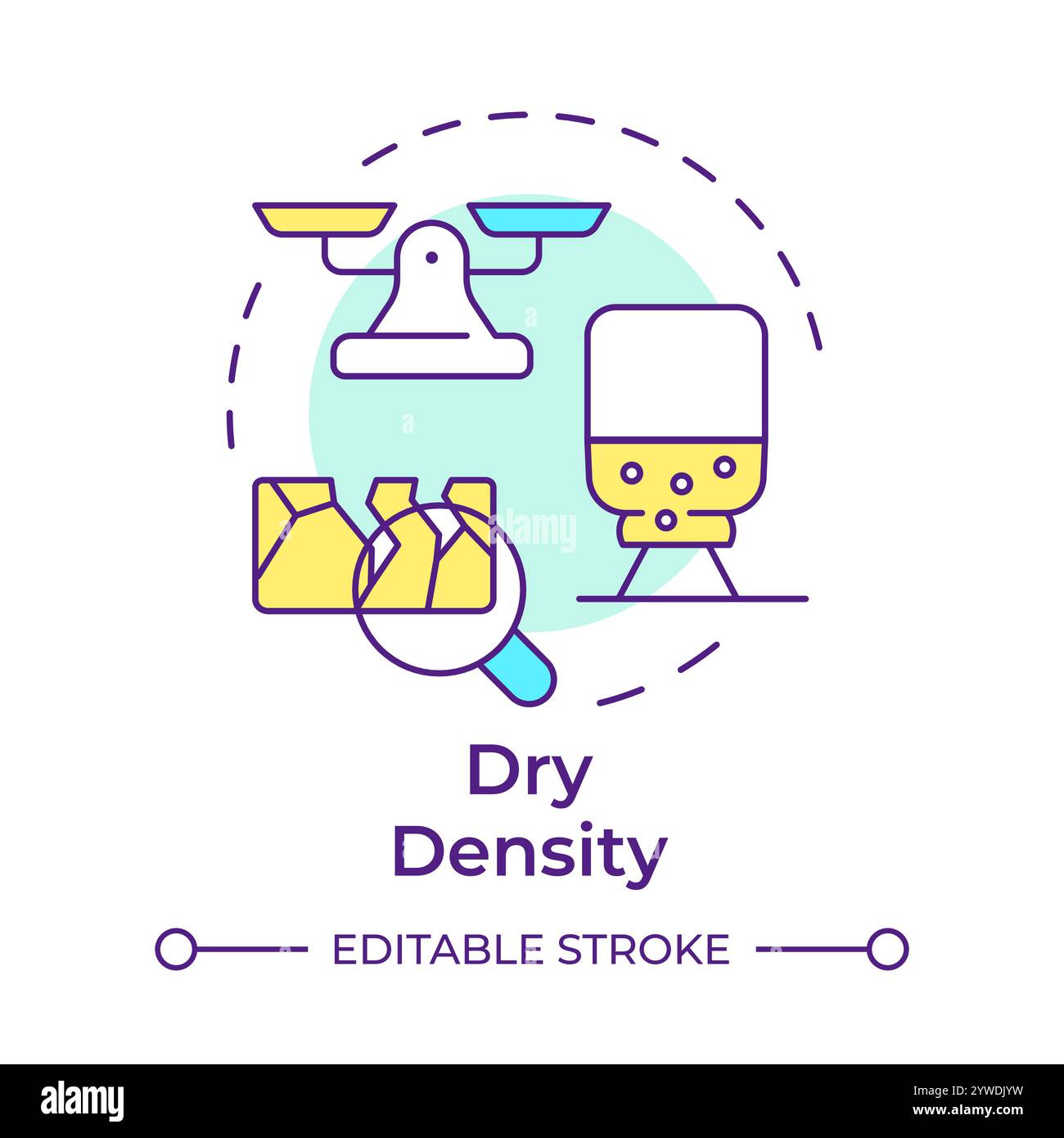 Dry density test multi color concept icon Stock Vector Image & Art - Alamy