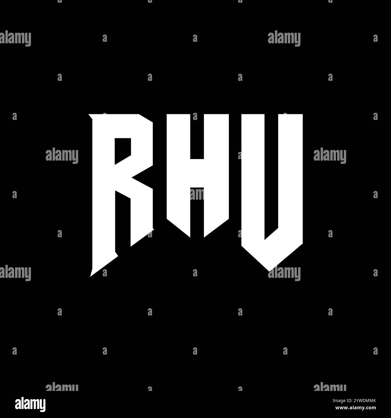 RHU letter logo design for technology company. RHU logo design black ...