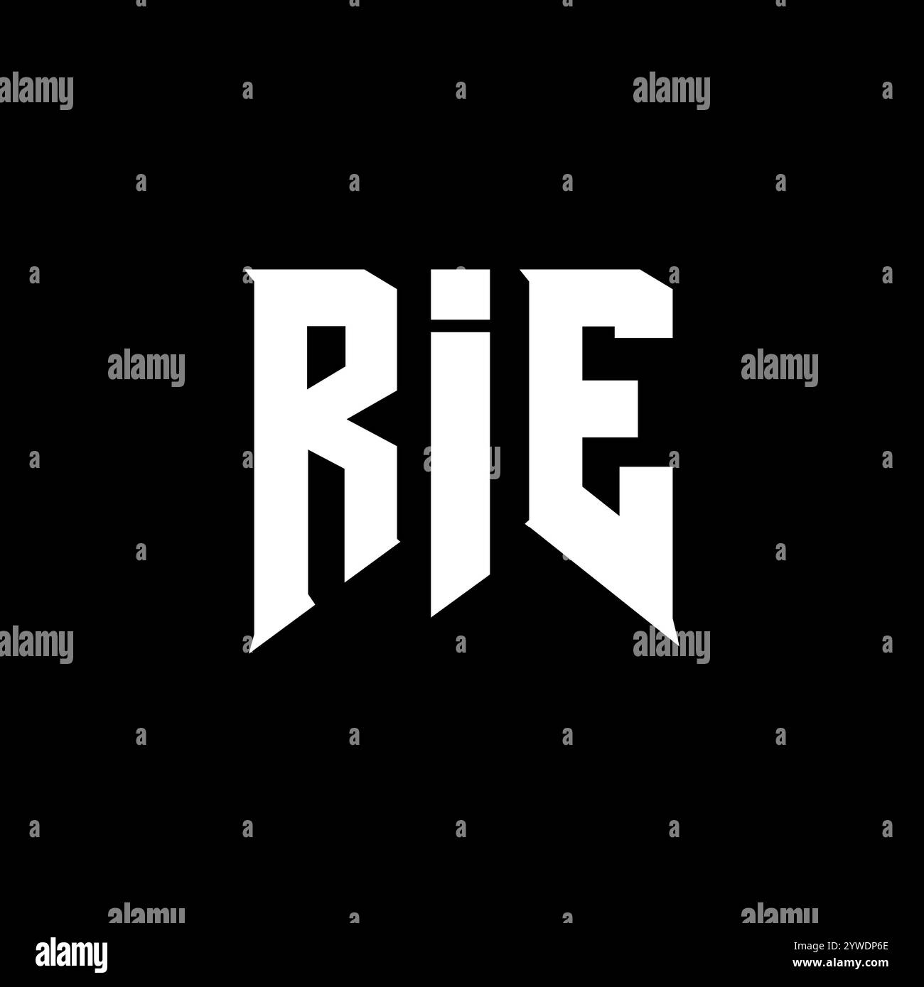 RIE letter logo design for technology company. RIE logo design black ...