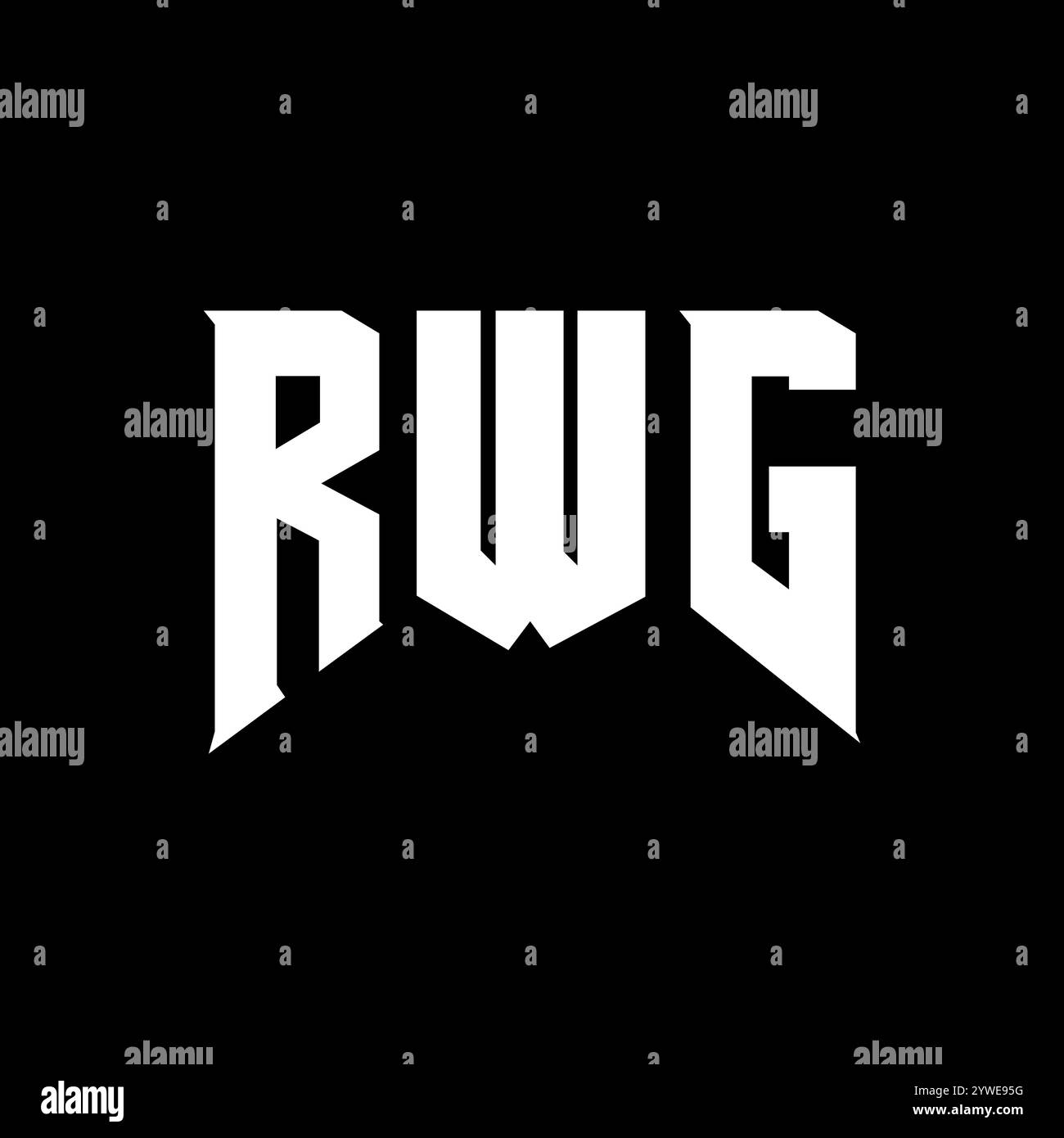 RWG letter logo design for technology company. RWG logo design black ...