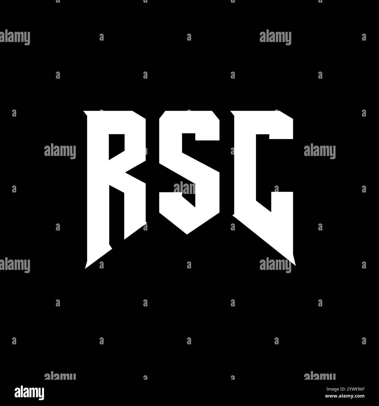RSC letter logo design for technology company. RSC logo design black ...