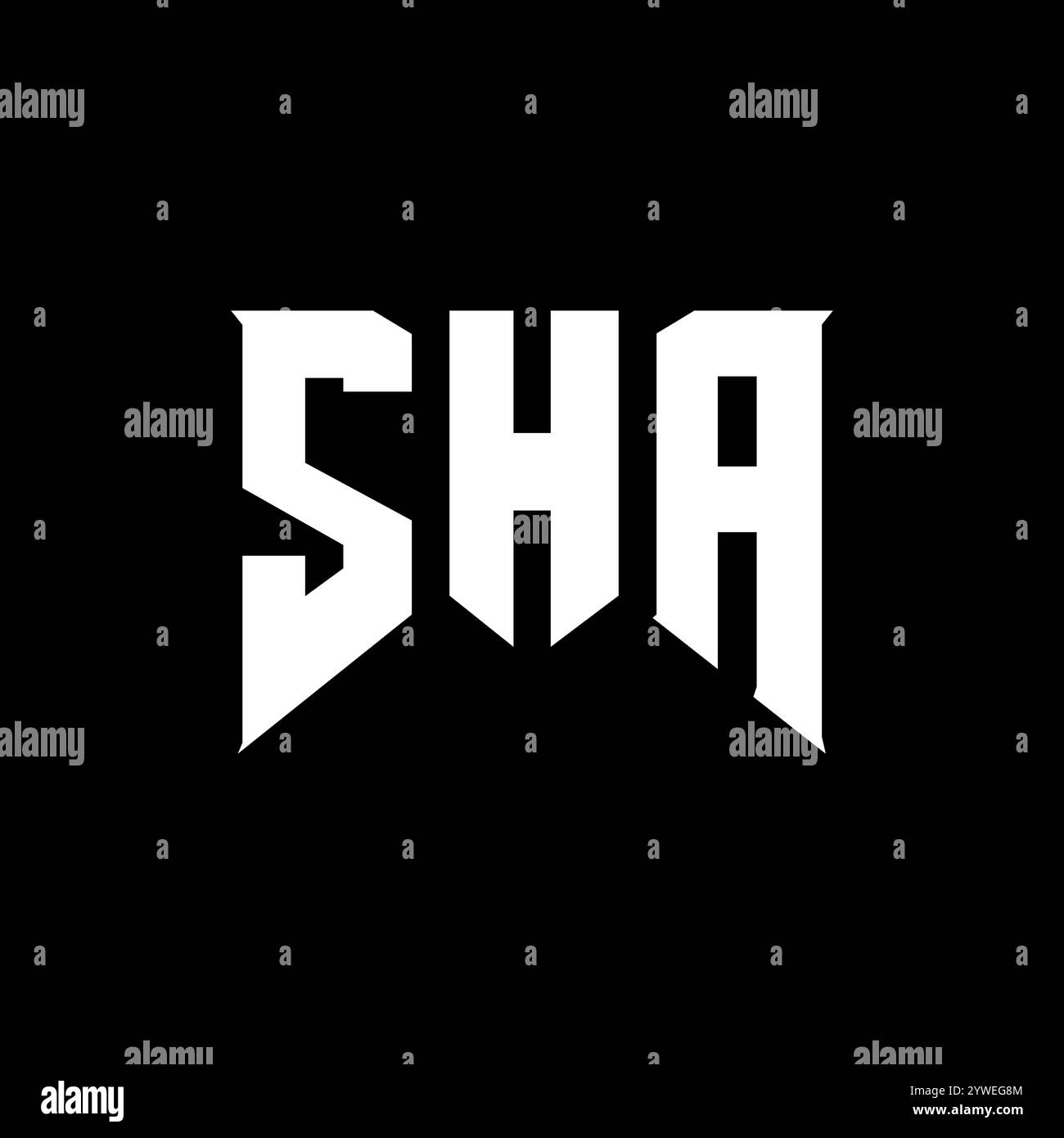 SHA letter logo design for technology company. SHA logo design black ...