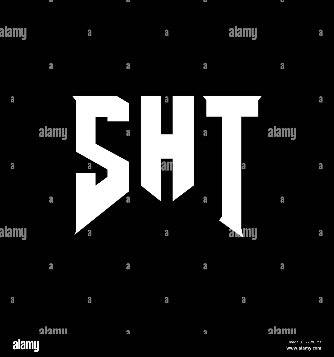 SHT letter logo design for technology company. SHT logo design black ...