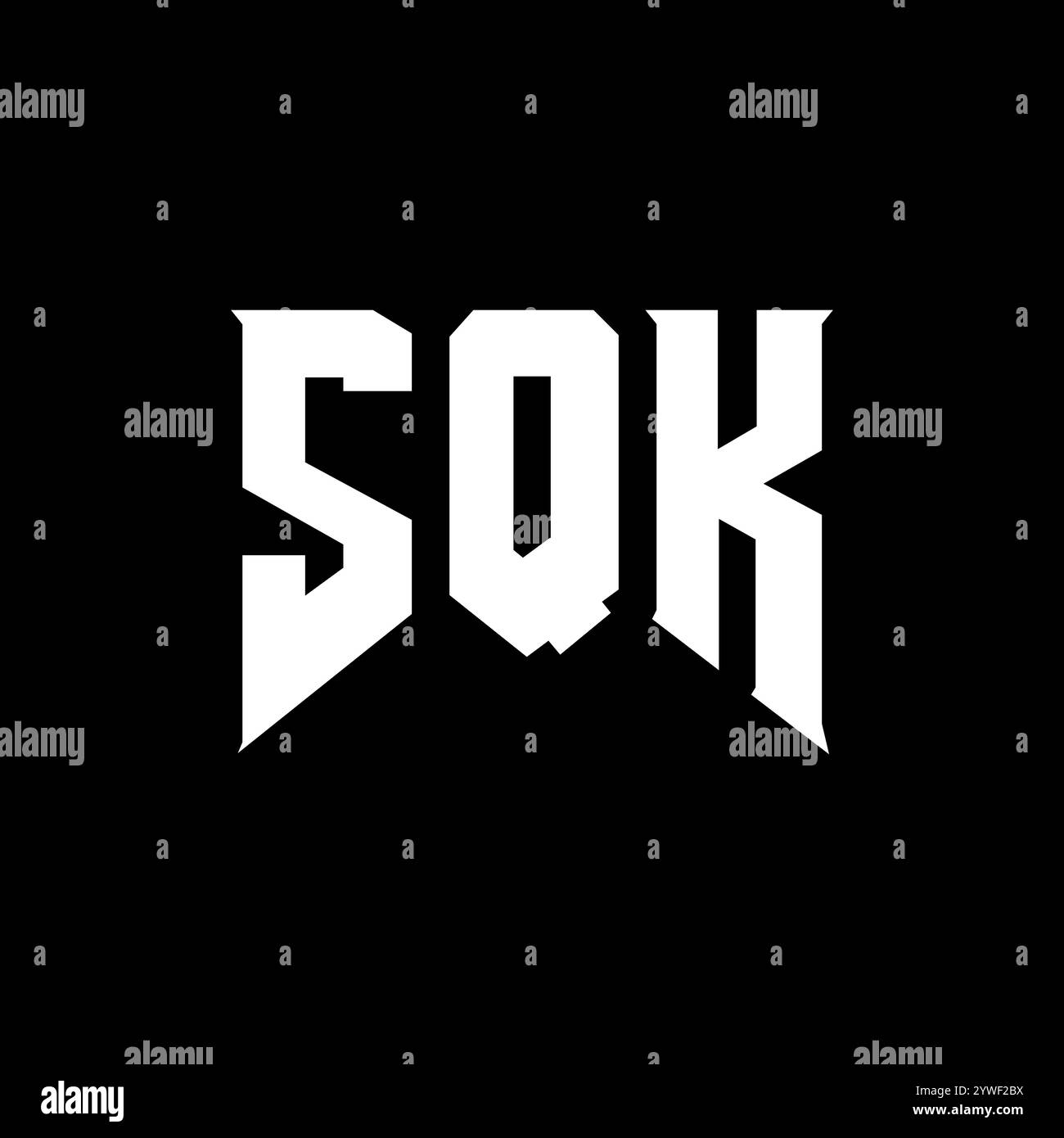 SQK letter logo design for technology company. SQK logo design black ...