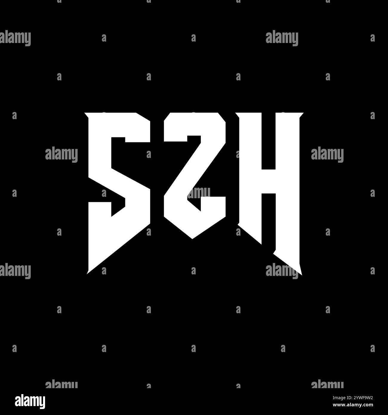 SZH letter logo design for technology company. SZH logo design black ...