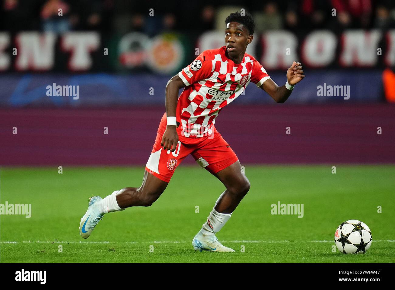 Yaser Girona, Spain. 11th Dec, 2024. Yaser Asprilla of Girona FC during the ...