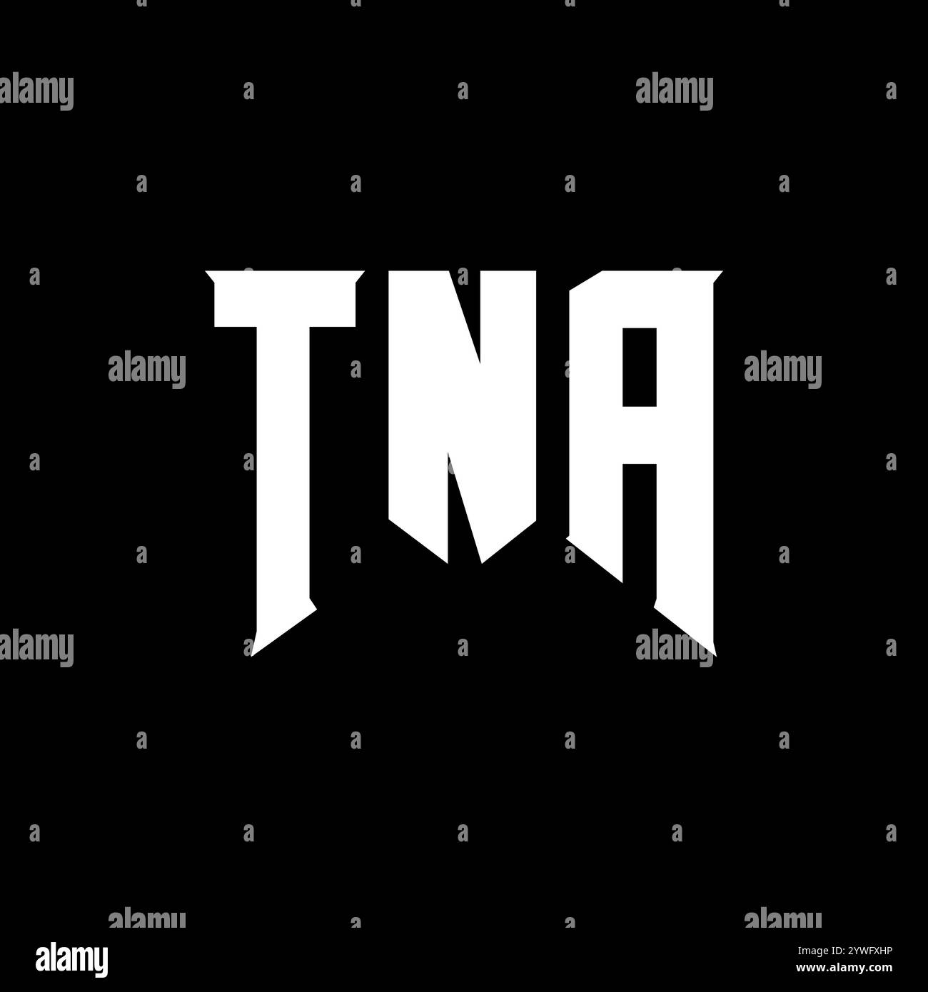 TNA letter logo design for technology company. TNA logo design black and white color combination. TNA logo, TNA vector, TNA design, TNA icon, TNA alph Stock Vector