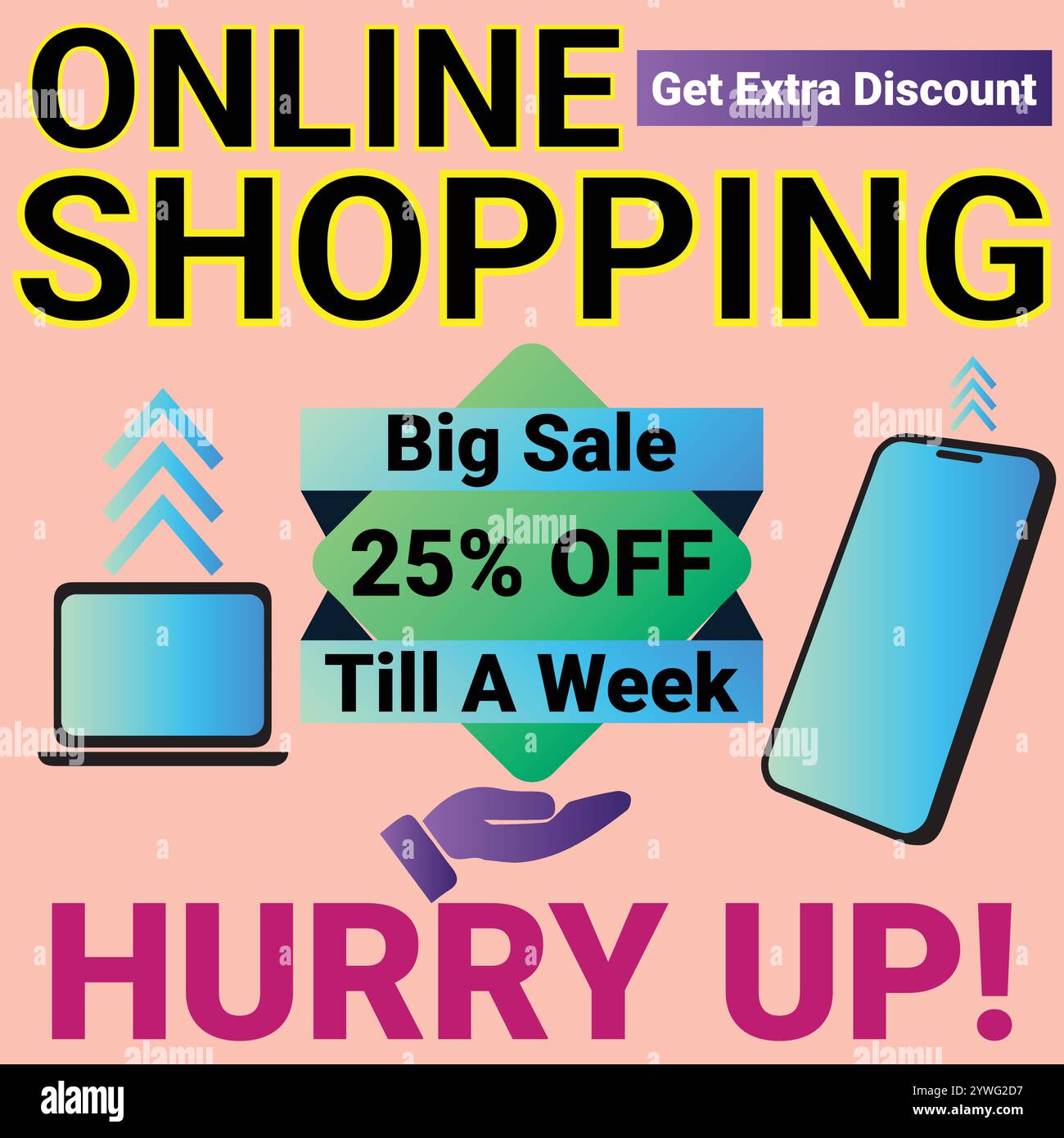 Sale clearance online shopping Stock Vector