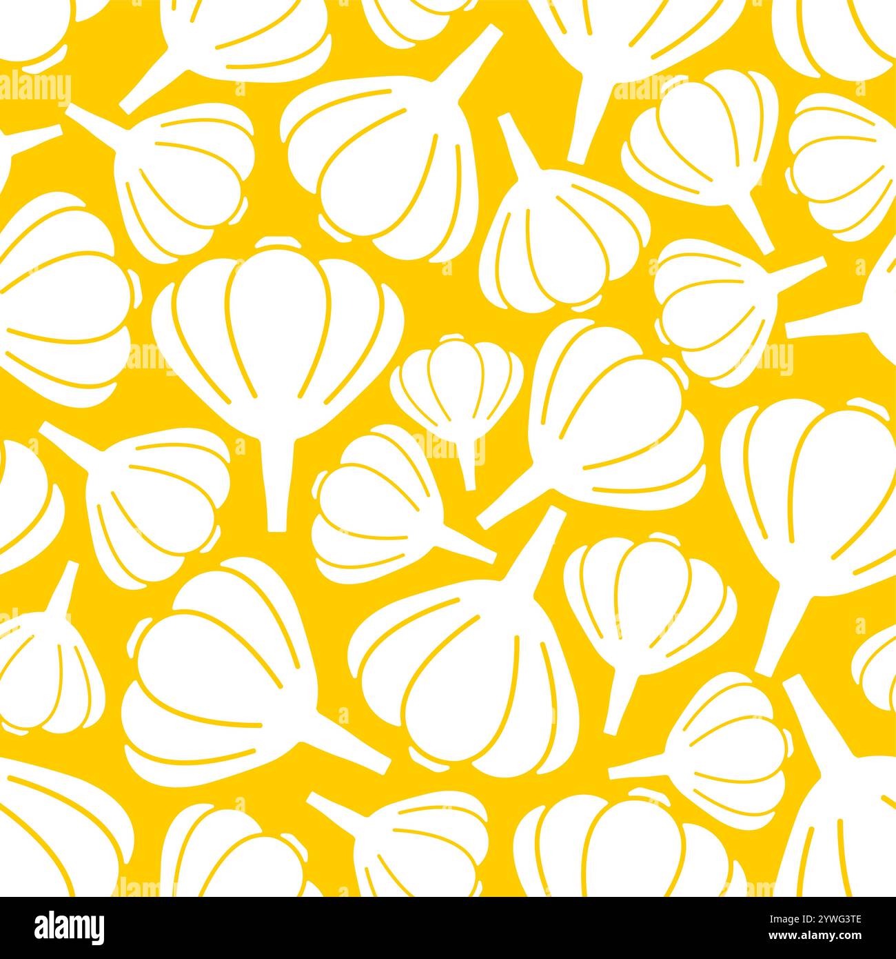 Garlic pattern seamless. Vegetable background. Vegetables texture Stock Vector