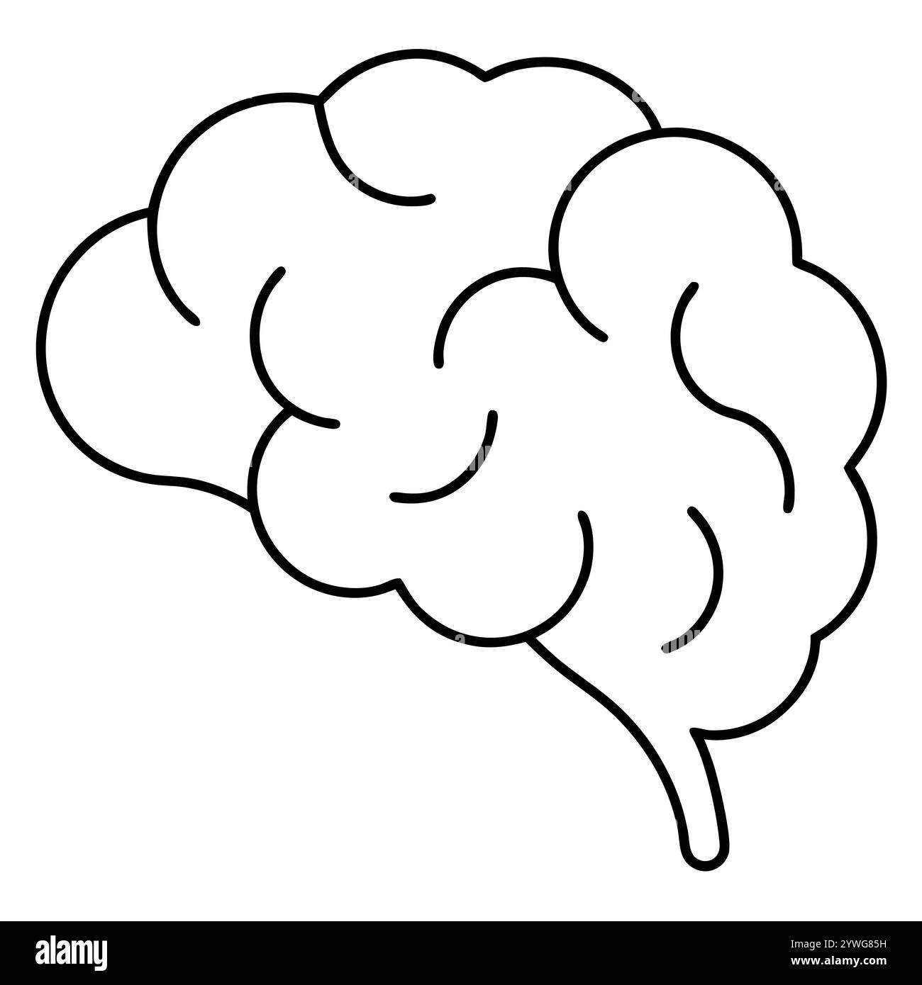 Continuous one line drawing of human brain line art vector illustration ...