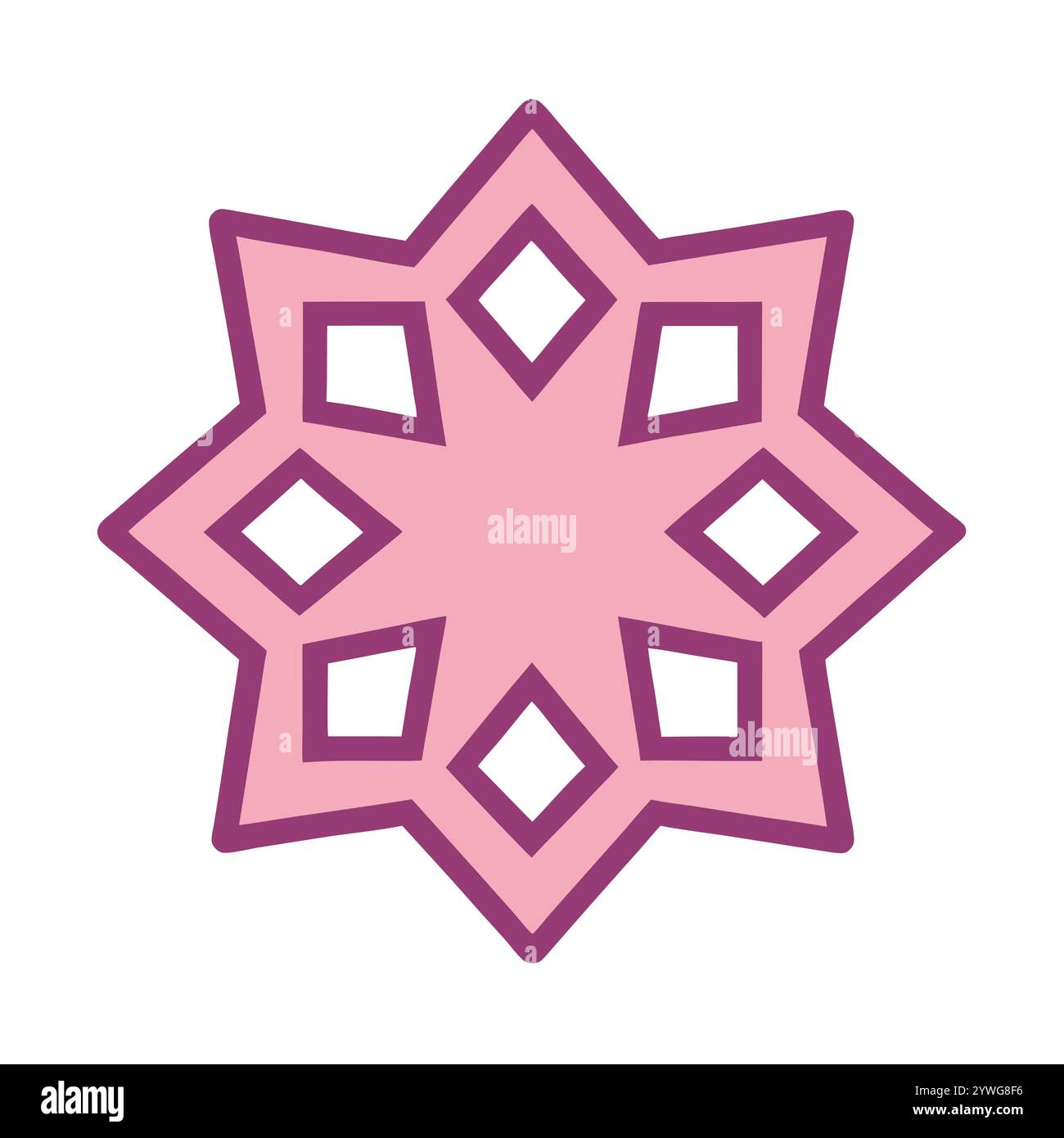 Symmetrical Islamic pattern with mandala-style elements, ideal for ...