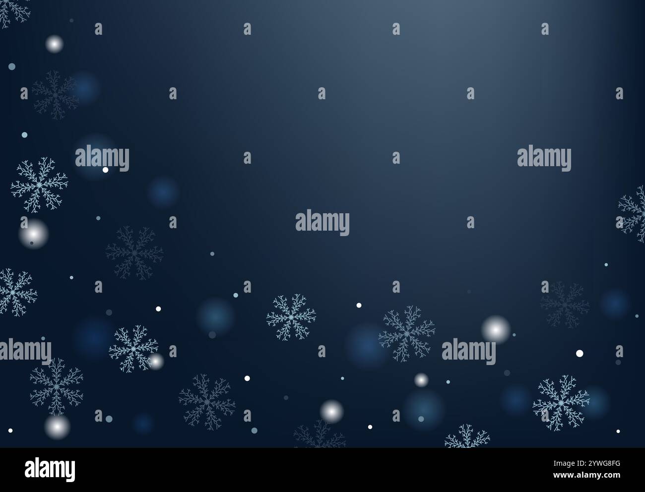 Winter background with falling snow and snowflakes. Merry Christmas and ...