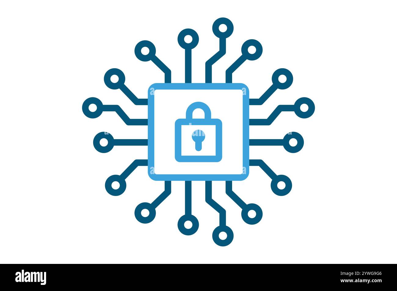 Security icon. line icon style. icon related to network security, IT. network elements vector illustration Stock Vector