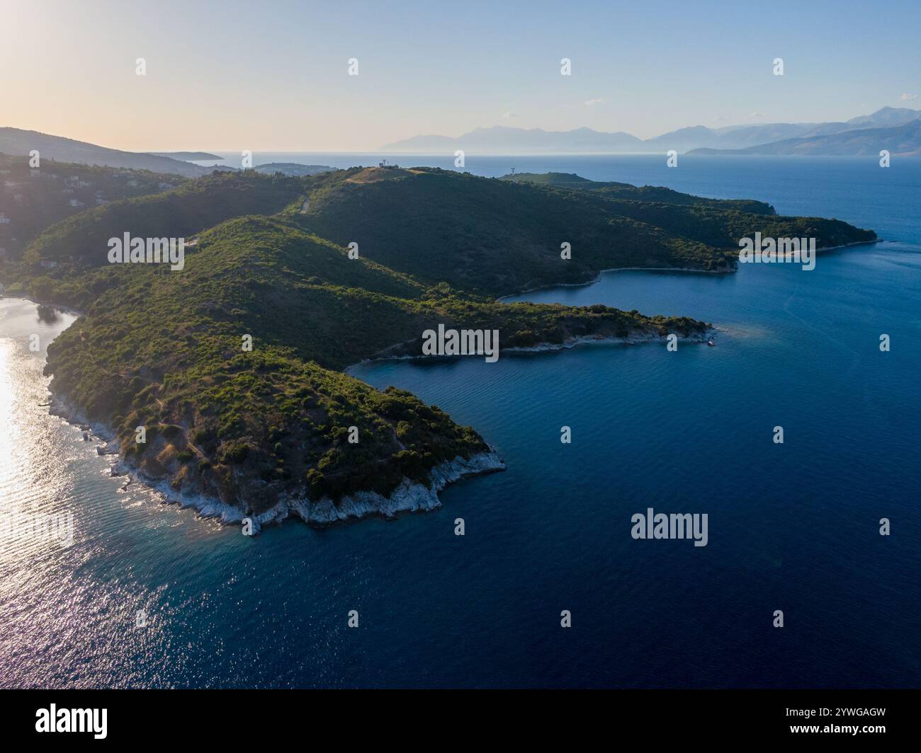 Aerial view lush green greek hi-res stock photography and images - Alamy