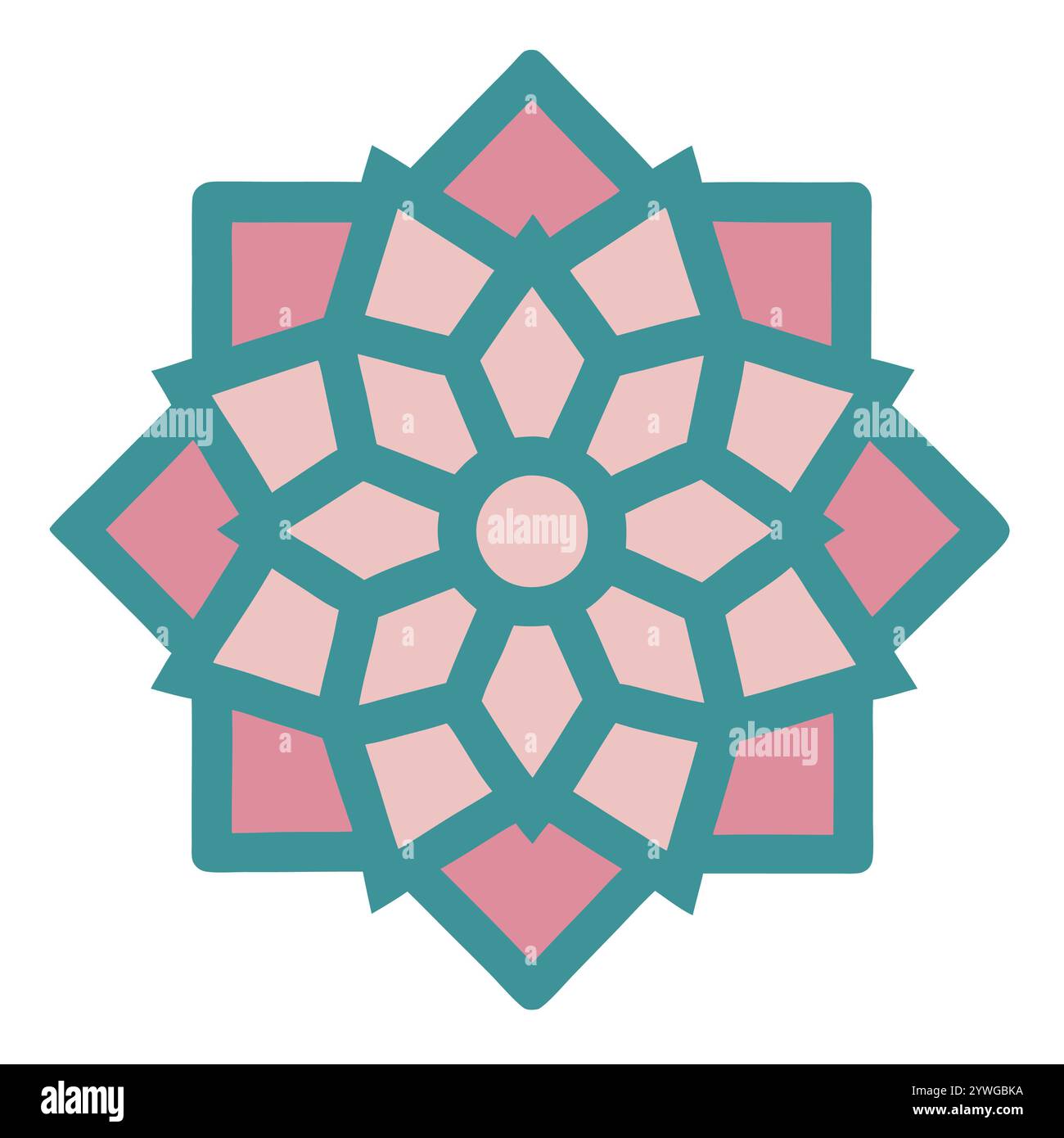 Symmetrical Islamic pattern with mandala-style elements, ideal for ...