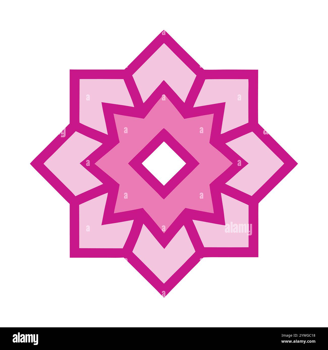 Symmetrical Islamic pattern with mandala-style elements, ideal for ...