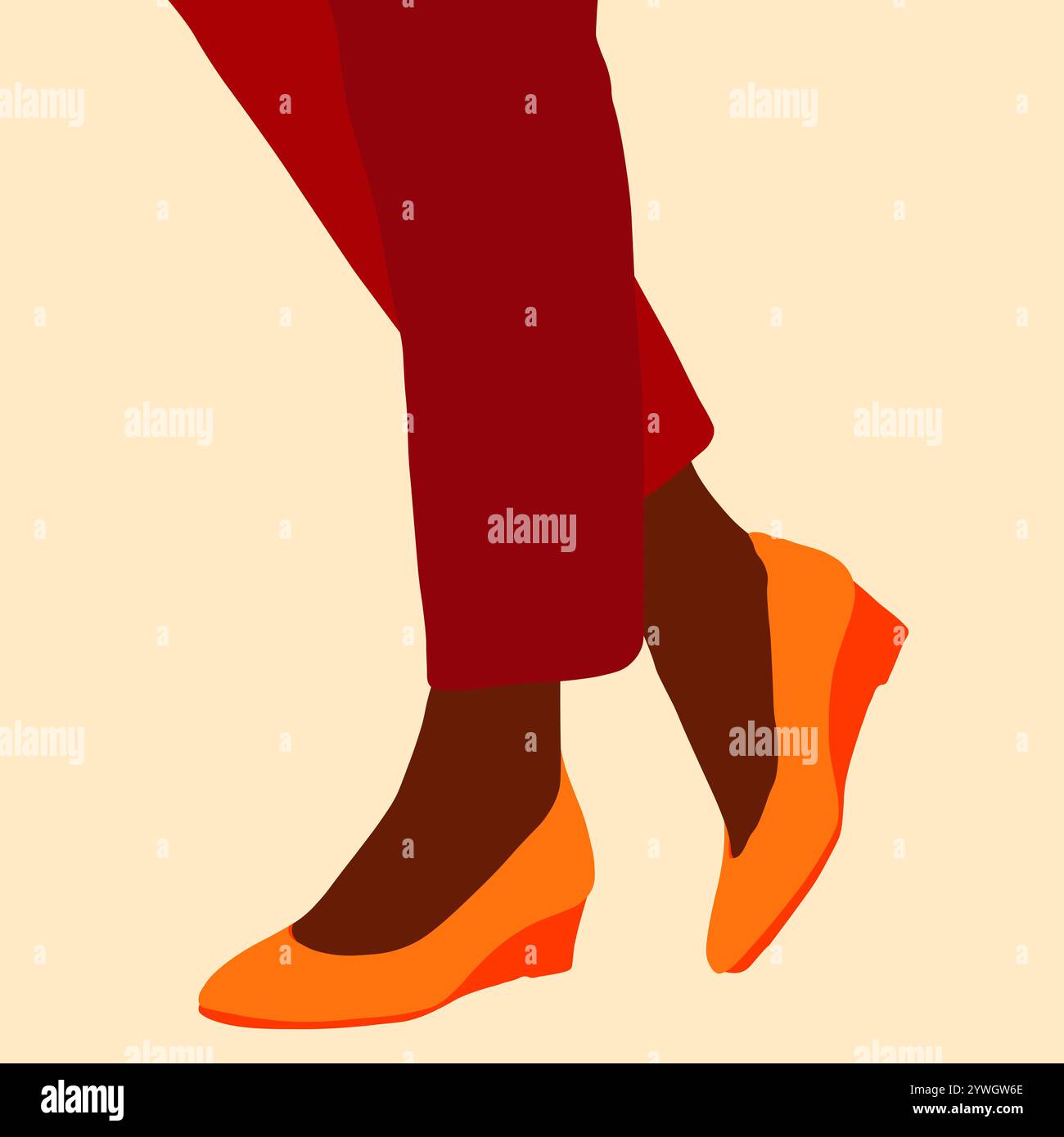 Vector illustration of simple female shoes Stock Photo - Alamy