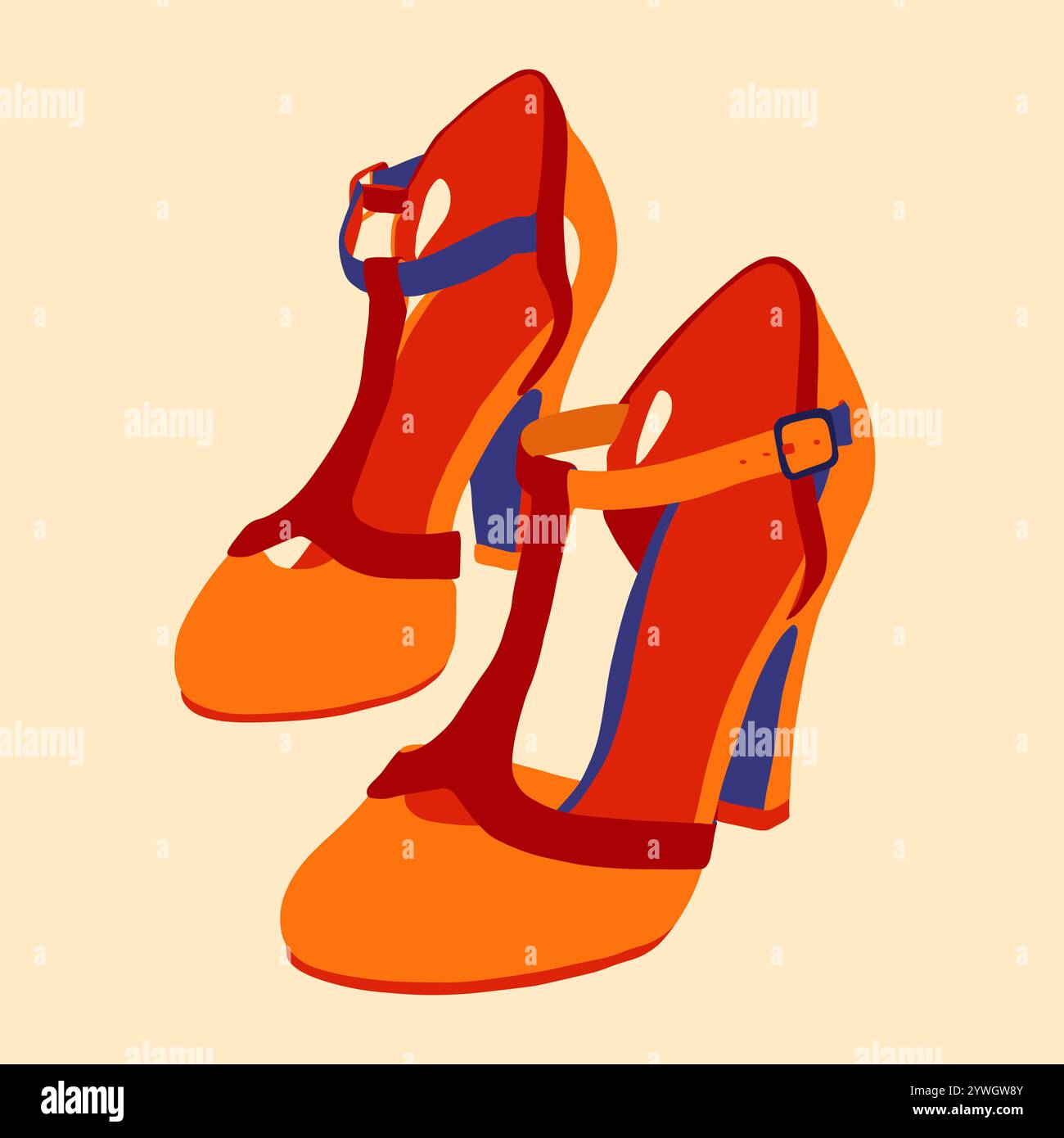 Vector illustration of simple female shoes Stock Photo - Alamy