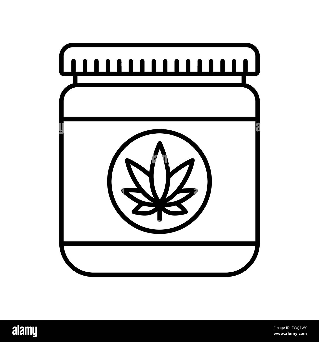 Hemp animal feed fillers black line icon. Vector isolated element. Editable stroke. Stock Vector