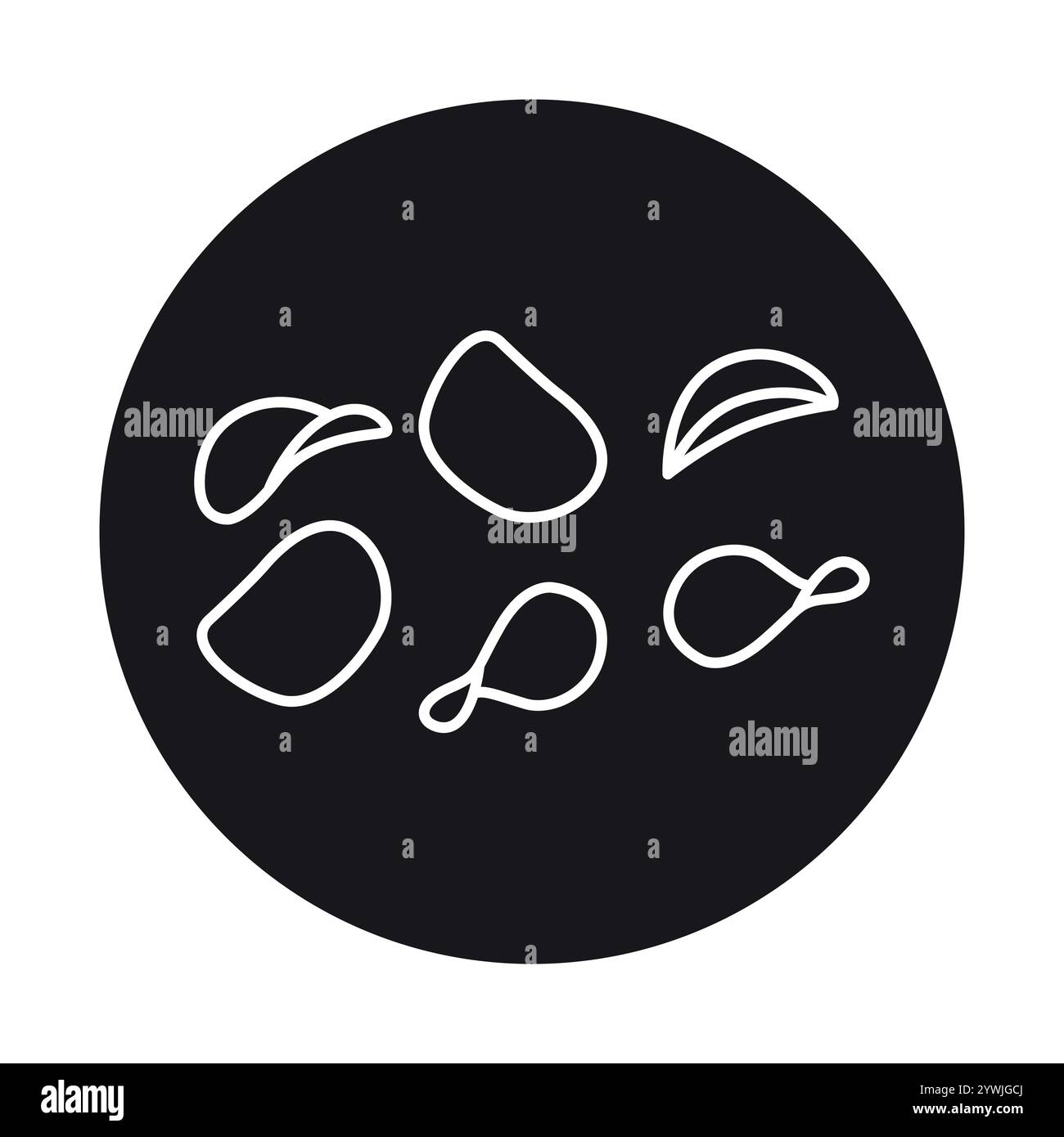 Potato chips line black icon. Sign for web page, mobile app, button, logo. Vector isolated button. Editable stroke. Stock Vector