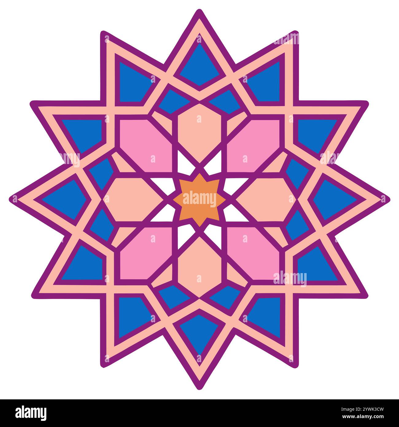Beautiful Islamic Geometric Pattern - Elegant Arabic Star Design for ...