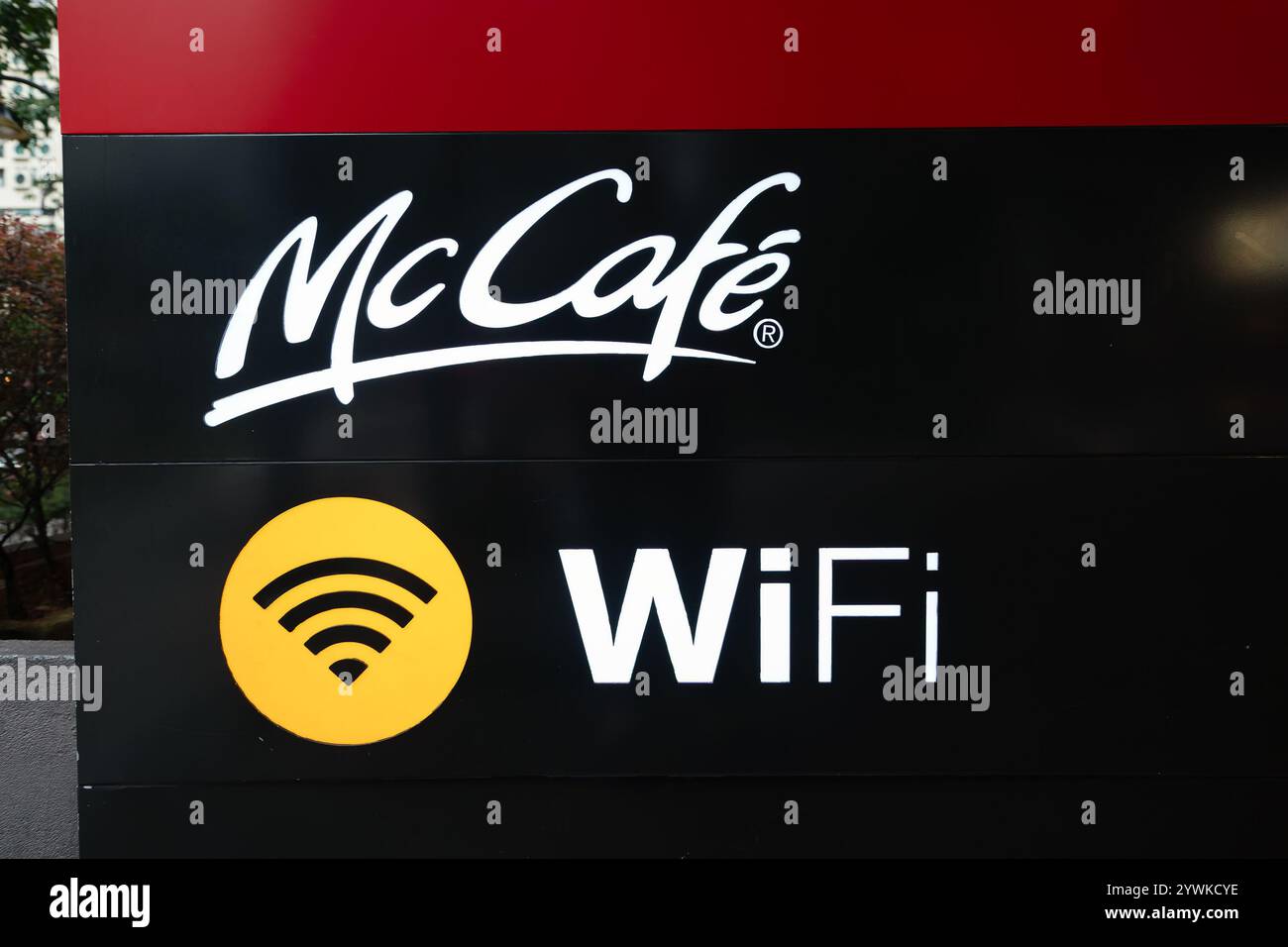 Mccafe Menu Sign KUALA LUMPUR, MALAYSIA - DECEMBER 02, 2023: close-up photo of McCafe ...
