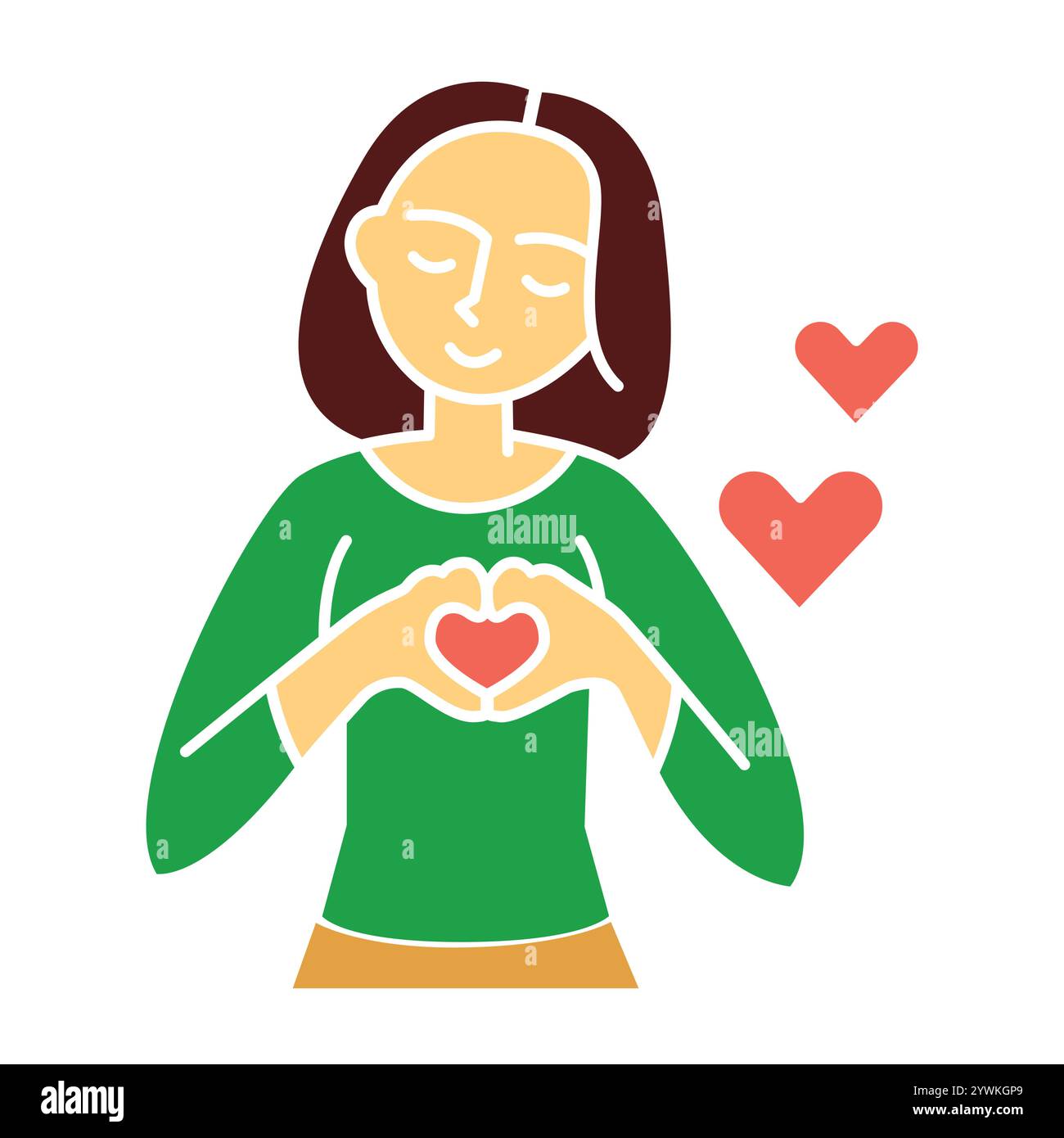 Maitri line icon. Vector isolated element. Editable stroke. Stock Vector