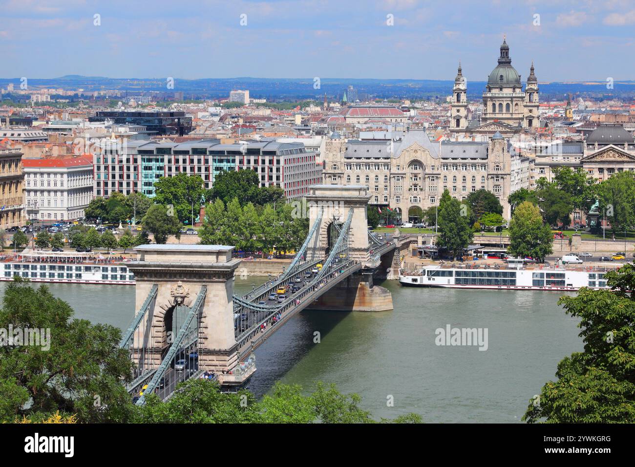 Budapest City Skyline Hungary Saint Stephen s Basilica And Danube 