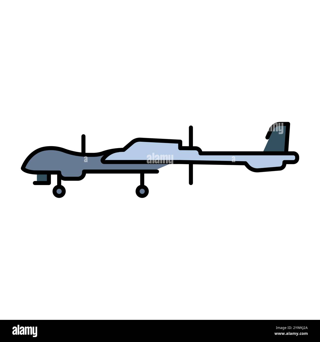 IAI Eitan (Israel) line color icon. Heavy reconnaissance drone. Sign for web page, mobile app, button, logo. Vector isolated button. Editable stroke. Stock Vector