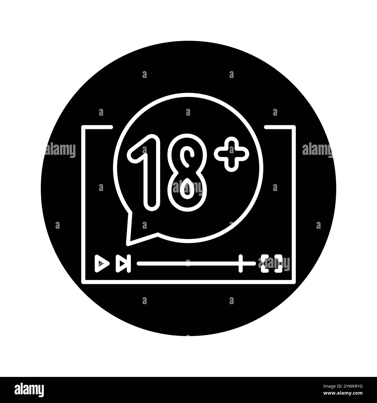 Adult genre line black icon. Sign for web page, mobile app, button ...