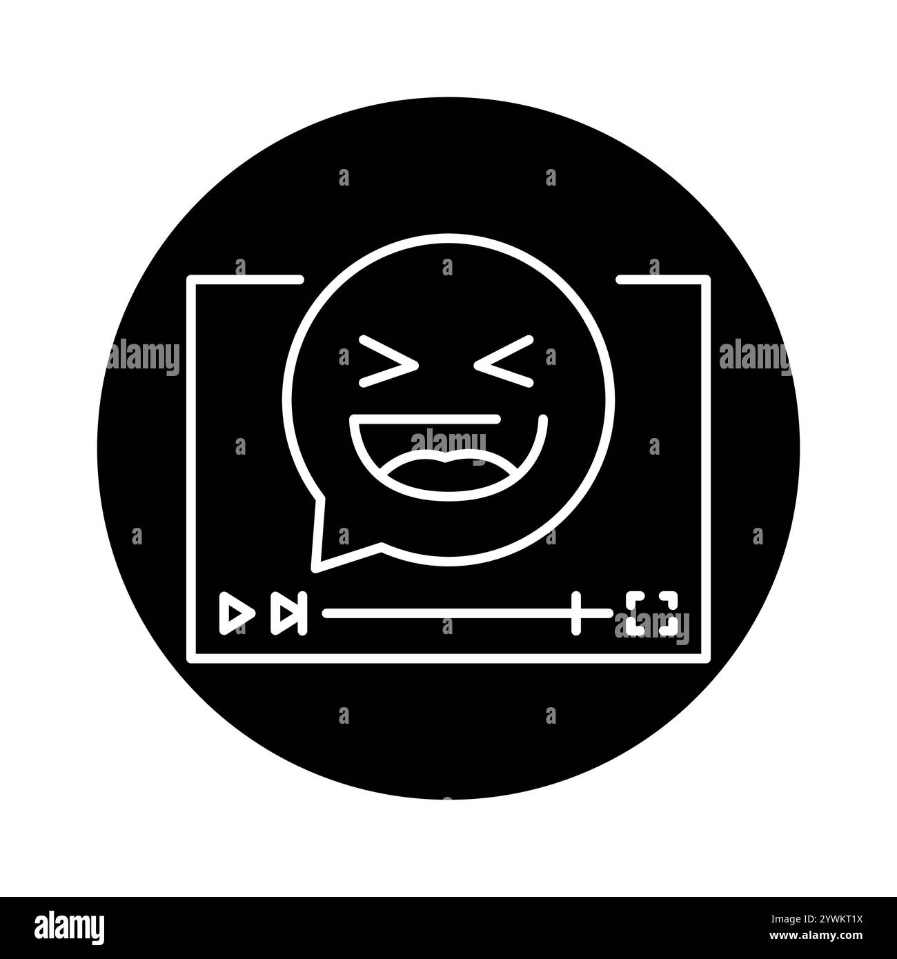 Comedy film genre line black icon. Sign for web page, mobile app ...