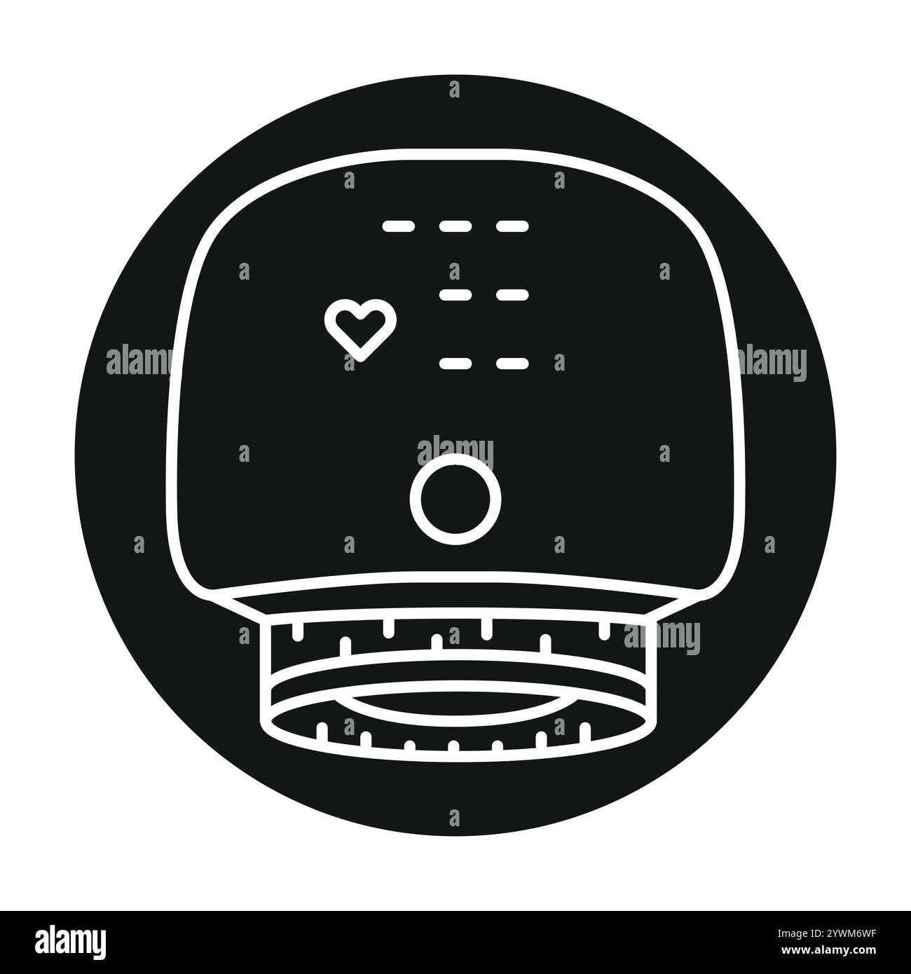 Automatic tonometer line black icon. Sign for web page, mobile app, button, logo. Vector isolated button. Editable stroke. Stock Vector