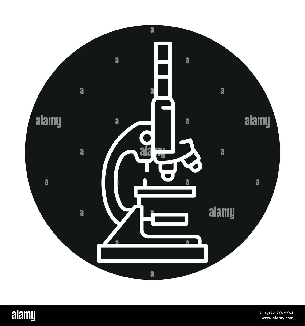 Microscope line black icon. Sign for web page, mobile app, button, logo ...