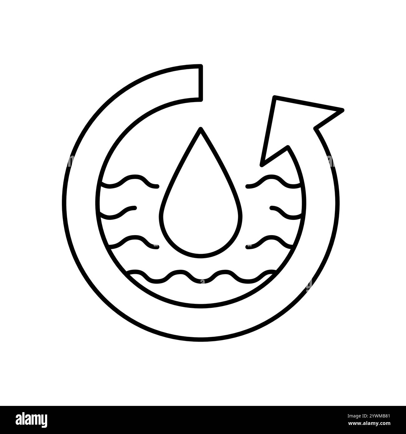 Water balance line color icon. Sign for web page, mobile app, button ...
