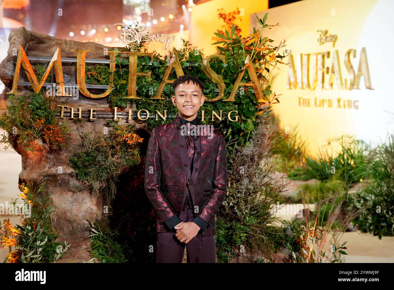 Theo Somolu attending the UK premiere of Mufasa: The Lion King, at